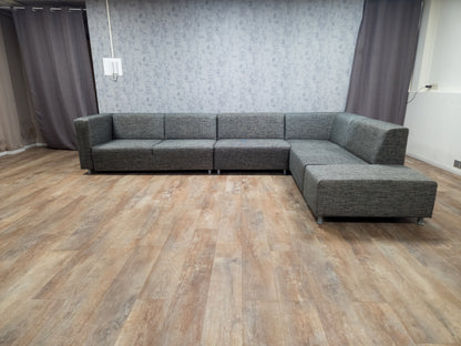 Groot Antraciet 5-Delige Hoekbank - Tijdloos Design & Comfort