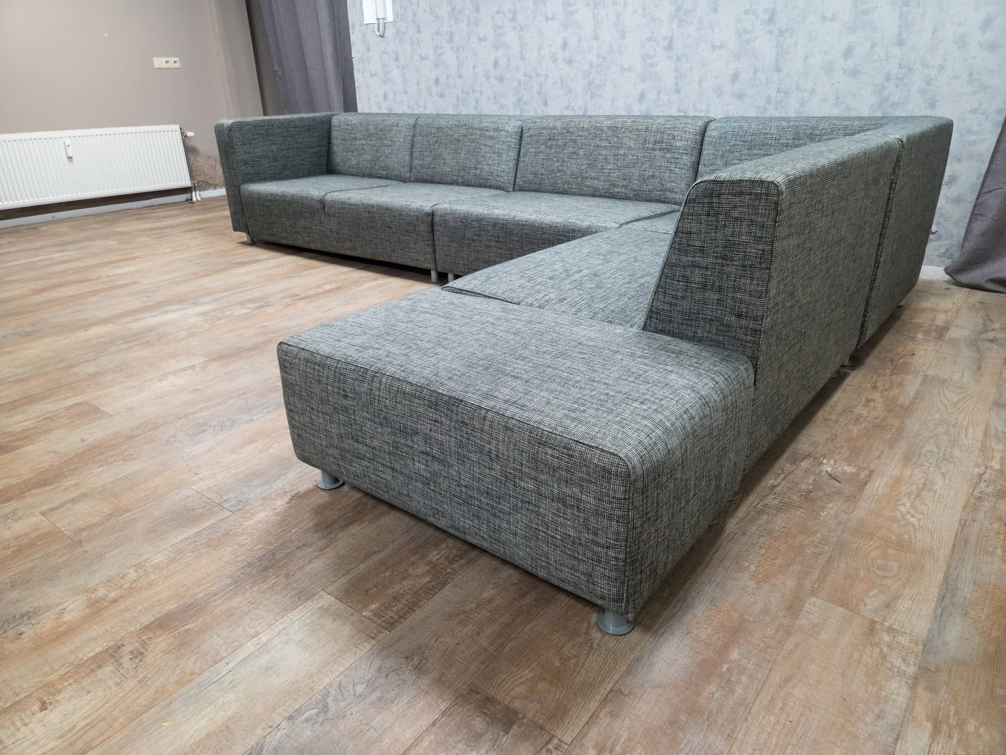 Groot Antraciet 5-Delige Hoekbank - Tijdloos Design & Comfort