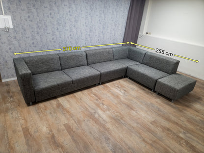 Groot Antraciet 5-Delige Hoekbank - Tijdloos Design & Comfort