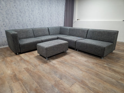 Groot Antraciet 5-Delige Hoekbank - Tijdloos Design & Comfort