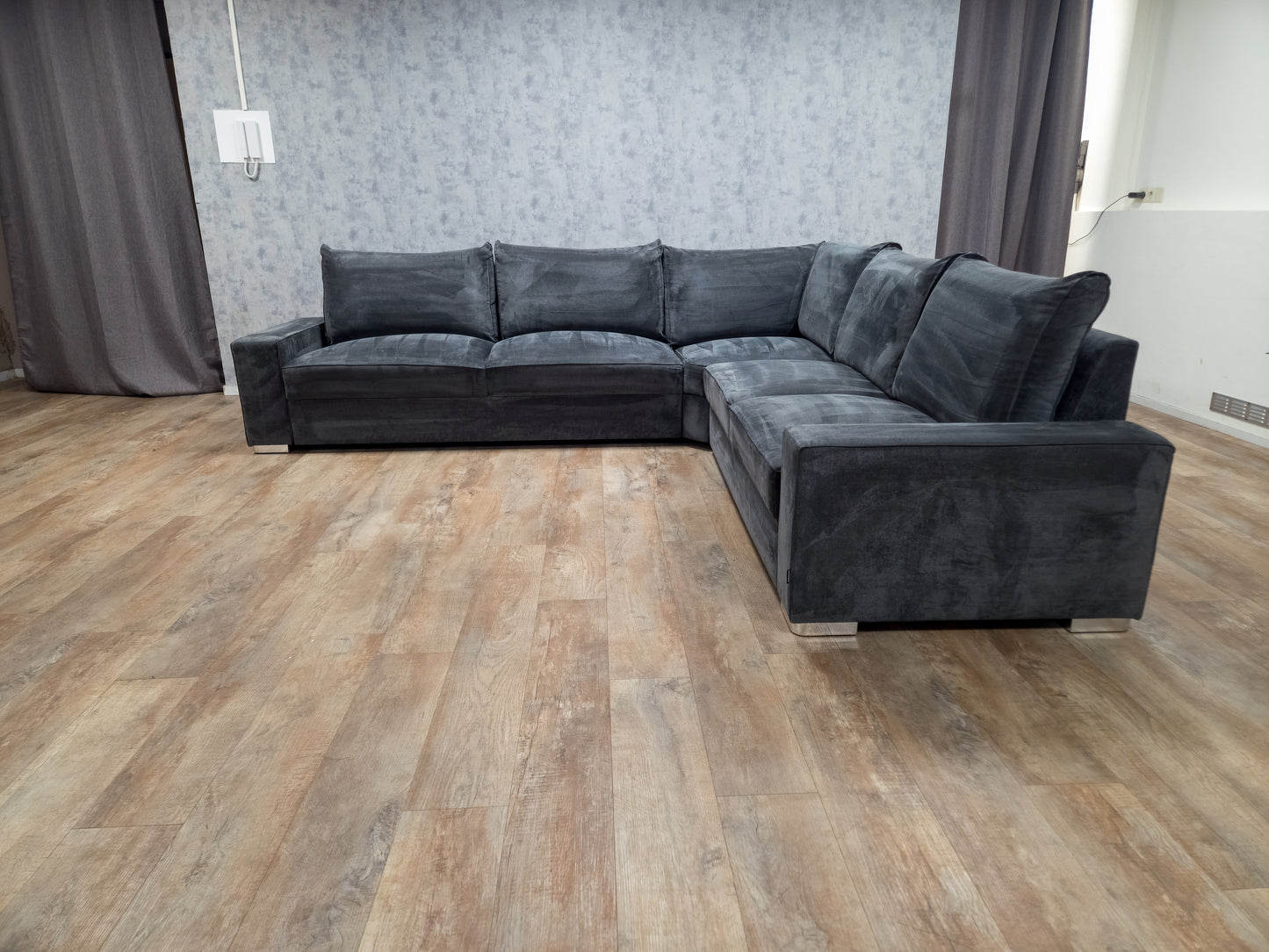 Grote Antraciet Hoekbank – Stijlvol, Ruim en Comfortabel