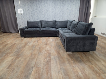 Grote Antraciet Hoekbank – Stijlvol, Ruim en Comfortabel