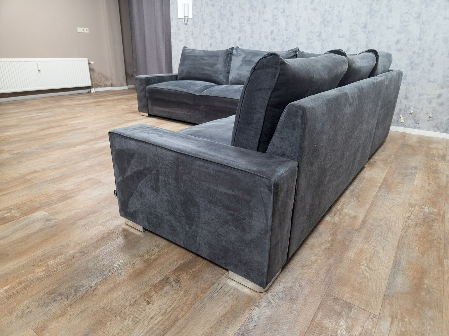 Grote Antraciet Hoekbank – Stijlvol, Ruim en Comfortabel