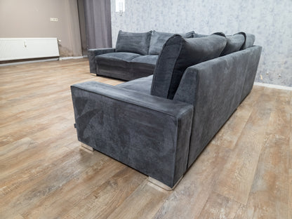 Grote Antraciet Hoekbank – Stijlvol, Ruim en Comfortabel