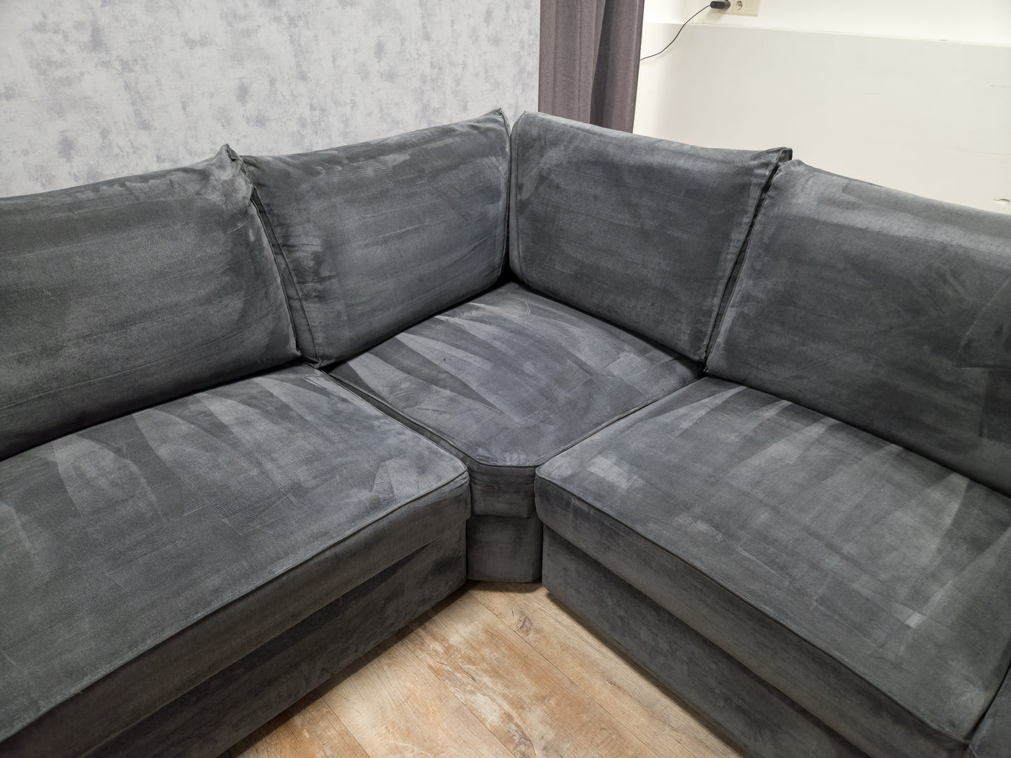 Grote Antraciet Hoekbank – Stijlvol, Ruim en Comfortabel