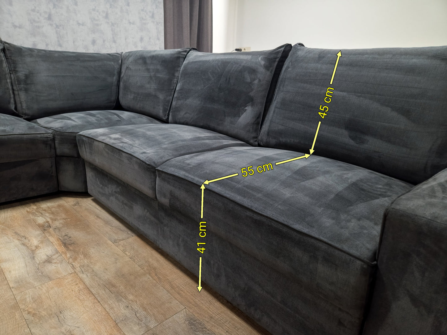 Grote Antraciet Hoekbank – Stijlvol, Ruim en Comfortabel