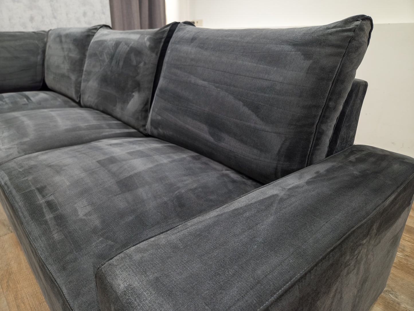 Grote Antraciet Hoekbank – Stijlvol, Ruim en Comfortabel