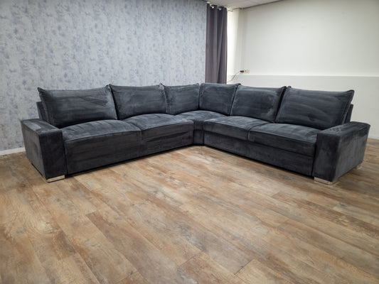 Grote Antraciet Hoekbank – Stijlvol, Ruim en Comfortabel