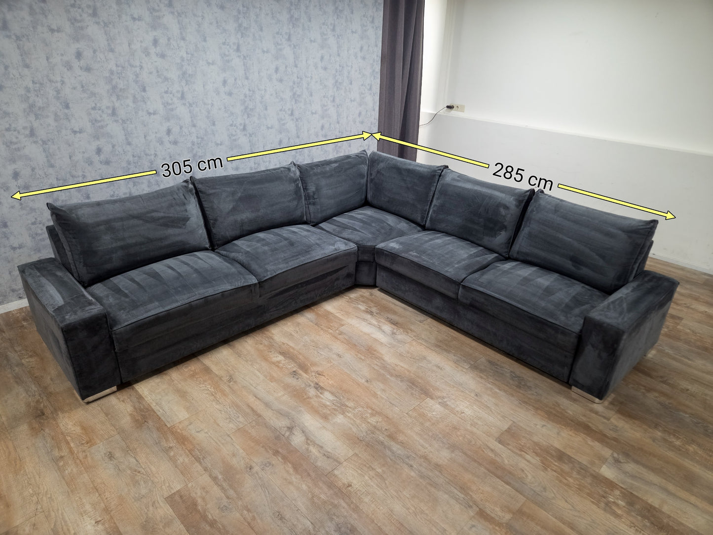 Grote Antraciet Hoekbank – Stijlvol, Ruim en Comfortabel