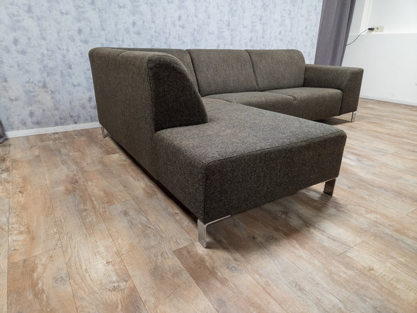 Mooi Bruin Antraciet Hoekbank 