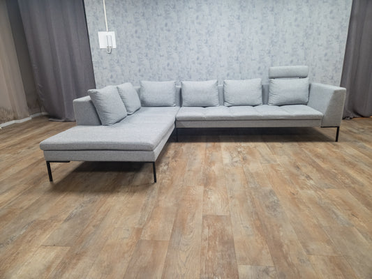 MONTEL TRISTAN Grijze Design Hoekbank met Luxe Zitcomfort