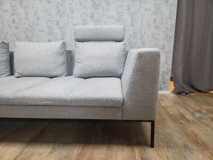 MONTEL TRISTAN Grijze Design Hoekbank met Luxe Zitcomfort