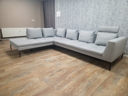 MONTEL TRISTAN Grijze Design Hoekbank met Luxe Zitcomfort