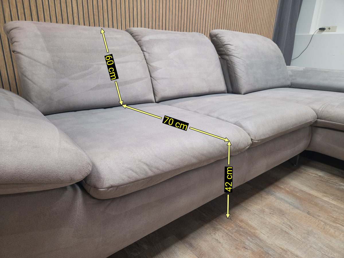 Zeer Mooi Grijs MONTEL Hoekbank