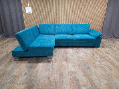 Z.G.A.N Blauwe Hoekbank met SLAAPFUNCTIE