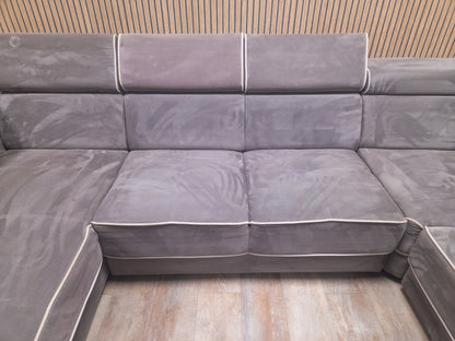 Zeer Mooi Groot Taupe U Bankstel