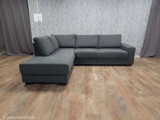 Zeer Mooi Grijsgroen Hoekbank - BanxteL - 2dehandse Bankstellen
