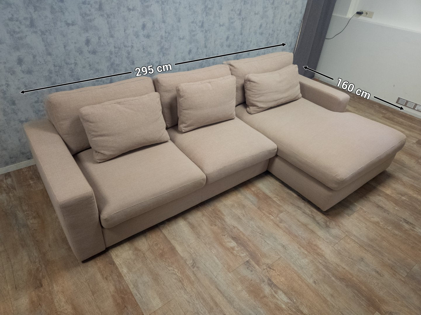Zeer Mooi Beige Hoekbank - BanxteL - 2dehandse Bankstellen