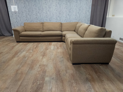 Zeer Mooi Groot Beige Hoekbank