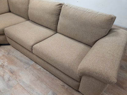 Zeer Mooi Groot Beige Hoekbank