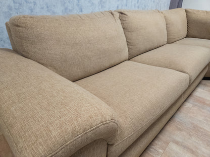 Zeer Mooi Groot Beige Hoekbank