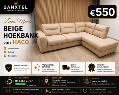 Zeer Mooie Beige Hoekbank van HACO