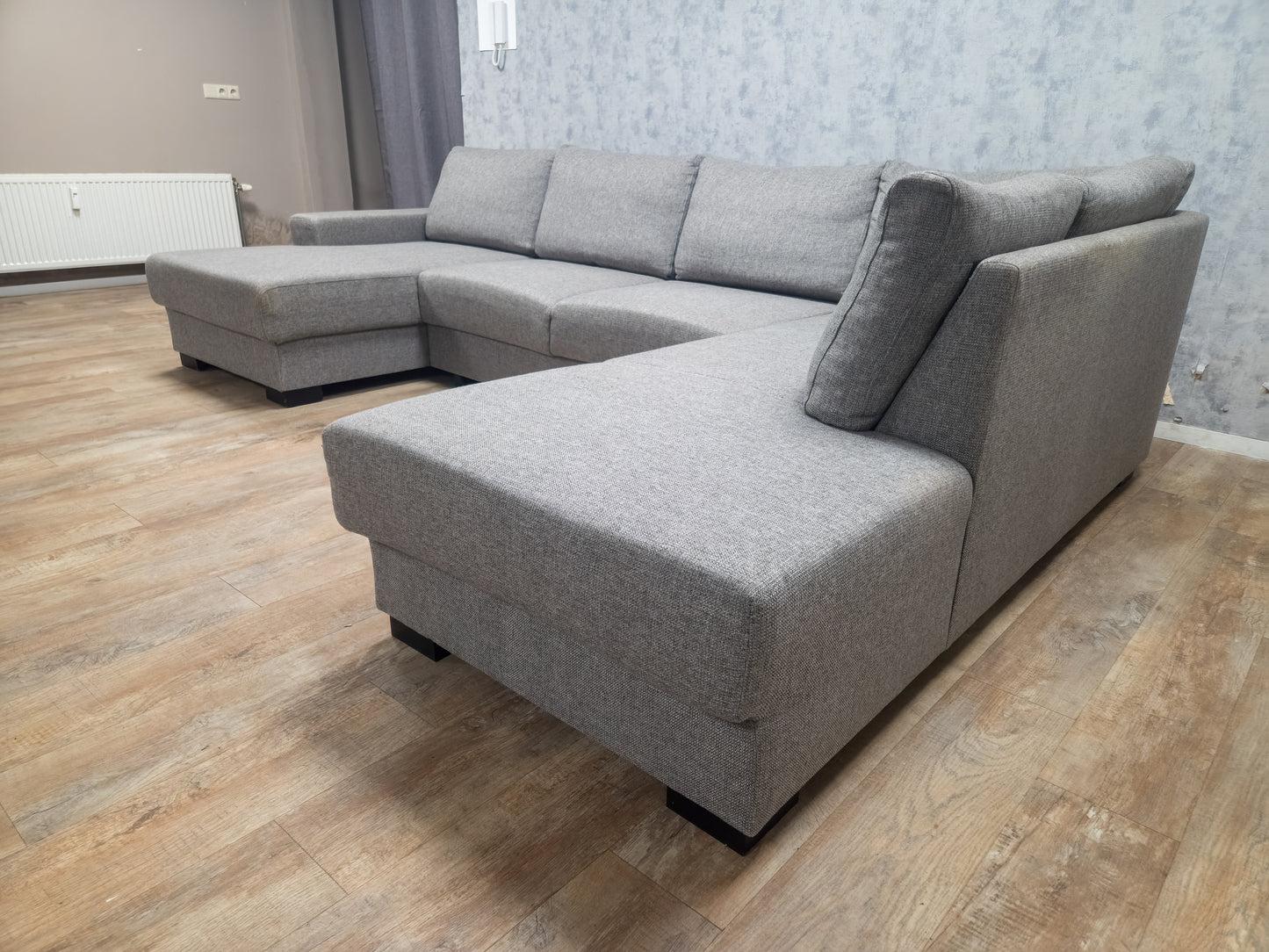 Zeer Mooi Groot Grijs U Bankstel