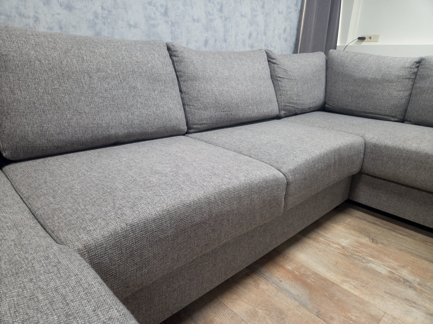 Zeer Mooi Groot Grijs U Bankstel