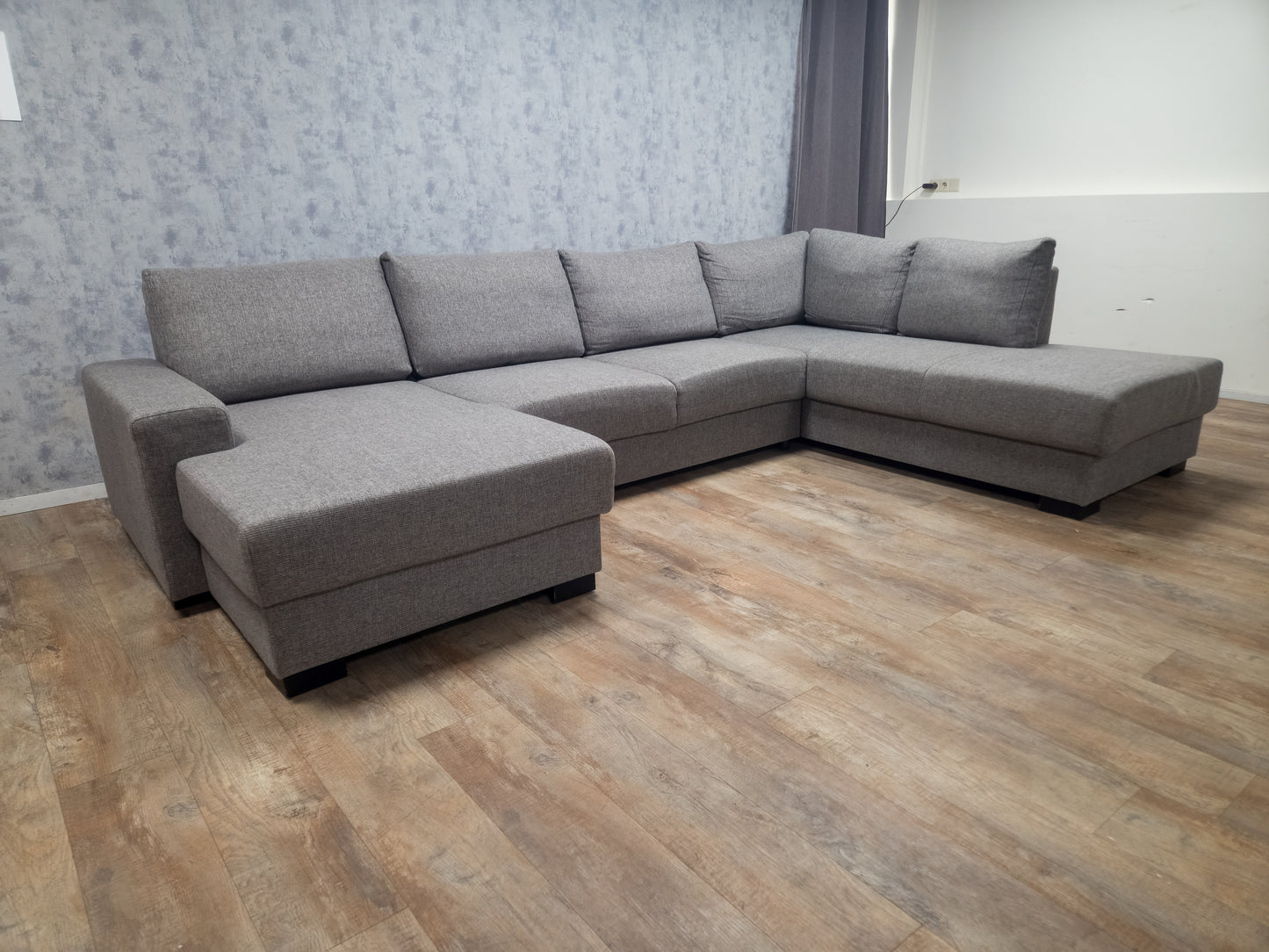 Zeer Mooi Groot Grijs U Bankstel