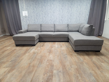 Zeer Mooi Groot Grijs U Bankstel